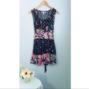 polka dot dress navy blue